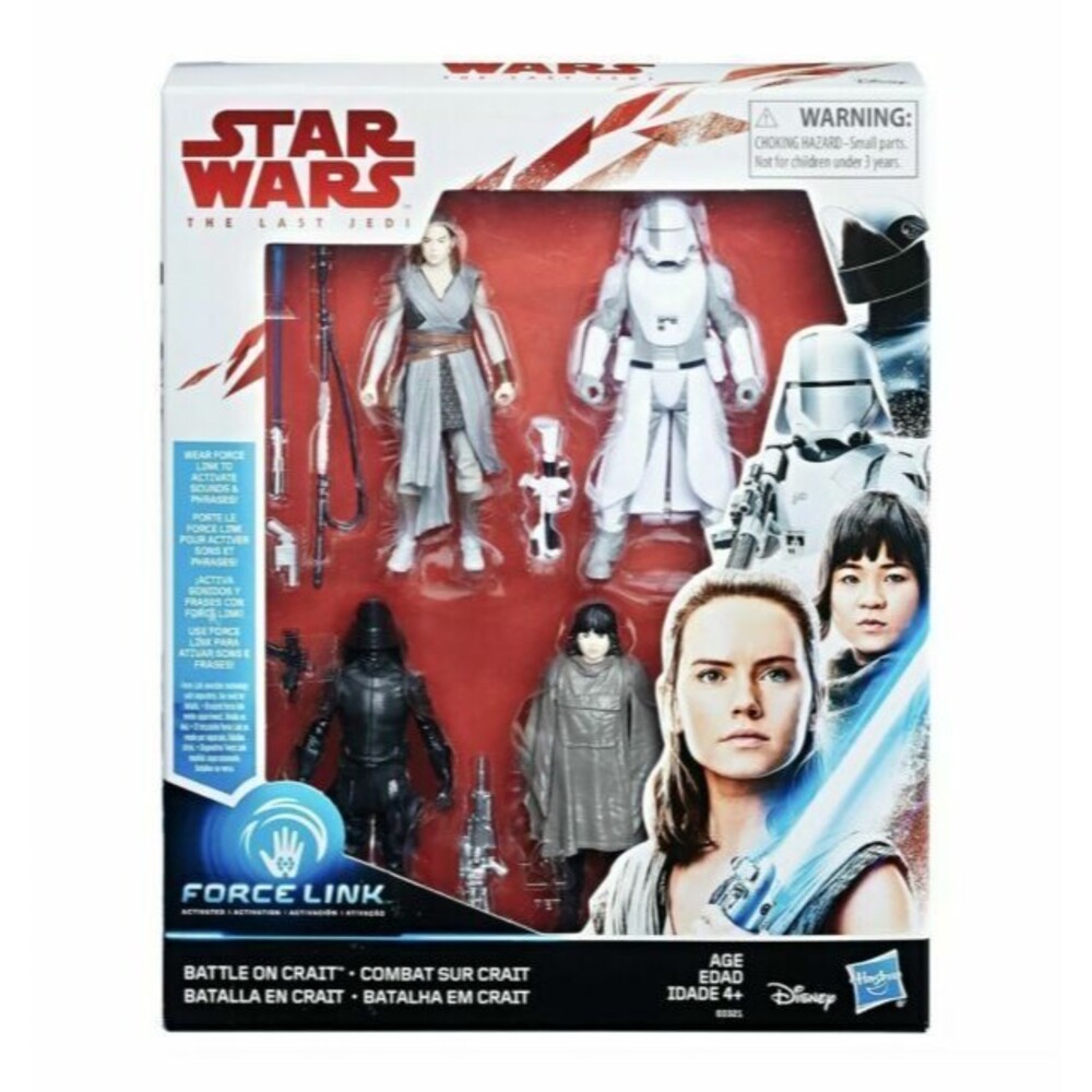 Star Wars The Last Jedi Battle on Crait Force Link Activated 4-Pack Figures